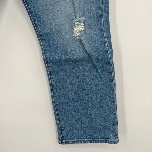 Levi's Women's Wedgie Fit High Rise Straight Leg Jeans Ankle Tango Blue sz 32x26 - Picture 2 of 12